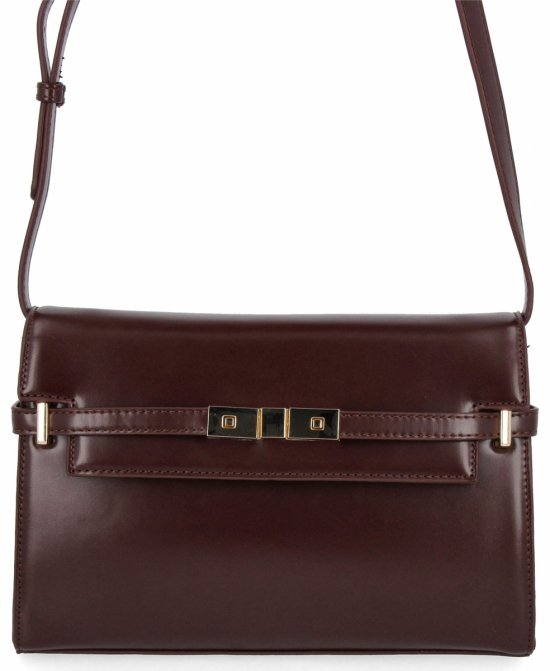 Elegancka Torebka Damska Listonoszka firmy Herisson 17R506 Czekoladowa