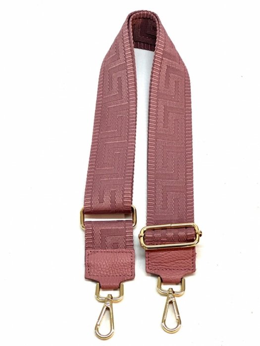 Modny Pasek Do Torebki Geometric PA005 Brudny Róż