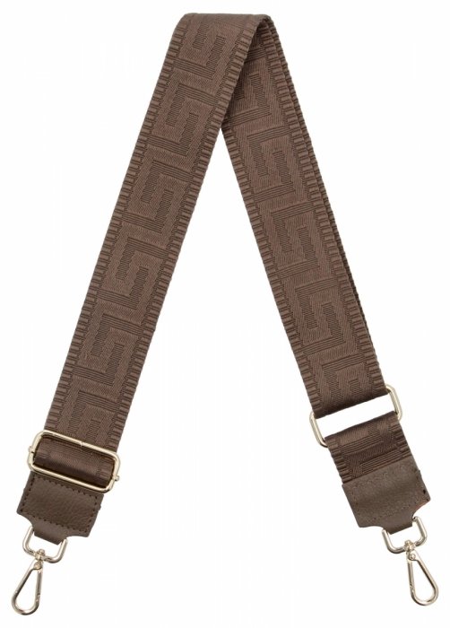 Modny Pasek Do Torebki Geometric PA005 Ziemisty