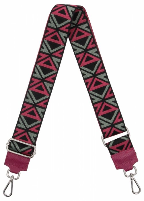 Modny Pasek Do Torebki Geometric PA005 Fuksjowy