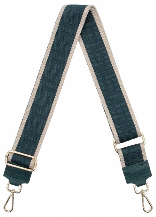 Modny Pasek Do Torebki Geometric PA005 Ciemno Morski/Beżowy