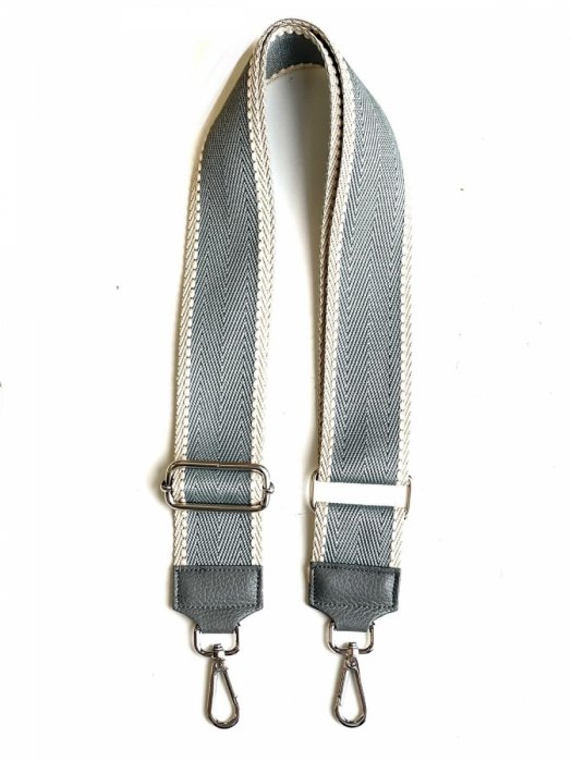 Modny Pasek Do Torebki Jodełka P008 Szary/Beżowy