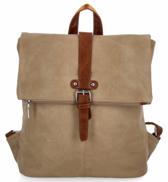 Plecak Damski w Stylu Vintage firmy Herisson 165B312 Ciemno Beżowy