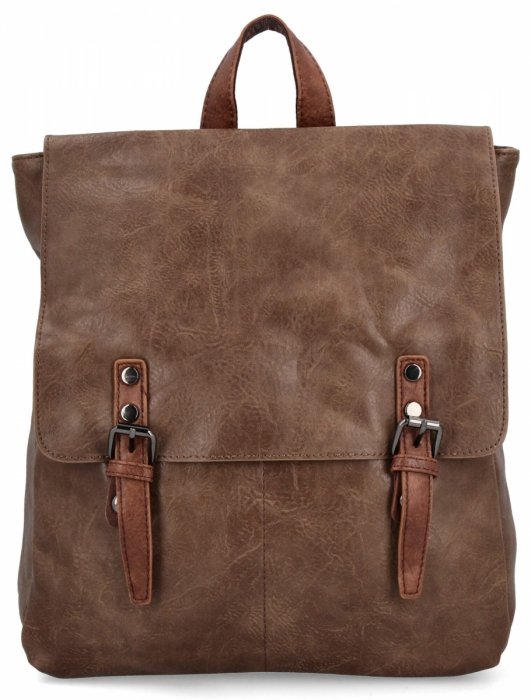 Plecak Damski w Stylu Vintage firmy Herisson 17B336 Ziemisty