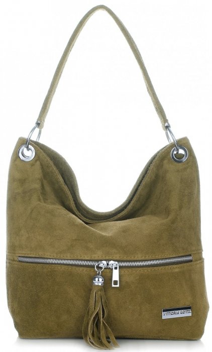 GEANȚĂ DIN PIELE shopper bag Vittoria Gotti verde V3821