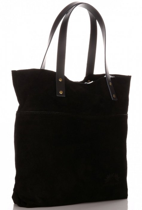 GEANȚĂ DIN PIELE shopper bag Vittoria Gotti negru V8267