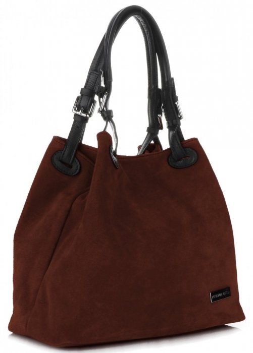 GEANȚĂ DIN PIELE shopper bag Vittoria Gotti maro V90047CH