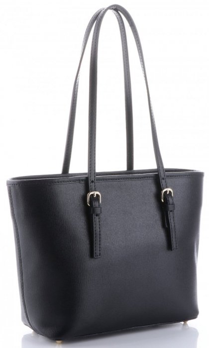 GEANȚĂ DIN PIELE clasică Genuine Leather negru 3303