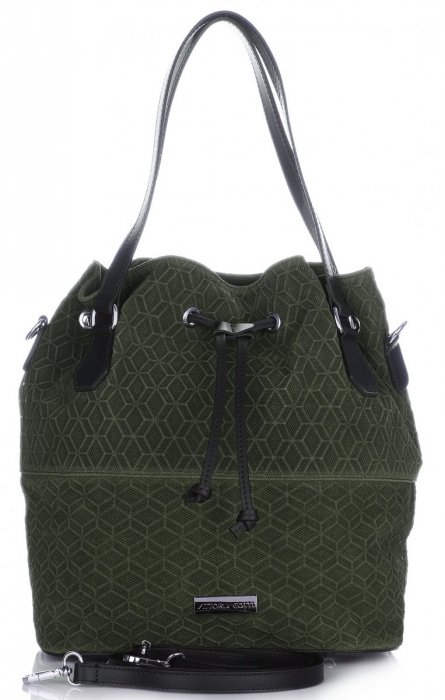 GEANȚĂ DE DAMĂ shopper bag Vittoria Gotti verde de sticlă V1005