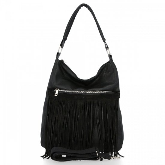 GEANȚĂ DIN PIELE shopper bag Roberto Ricci negru 19136