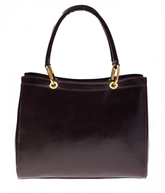 GEANȚĂ DIN PIELE cufăr Genuine Leather ciocolatiu 1000