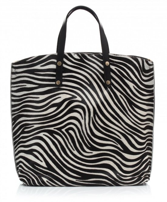 GEANȚĂ DIN PIELE shopper bag Genuine Leather negru 806576