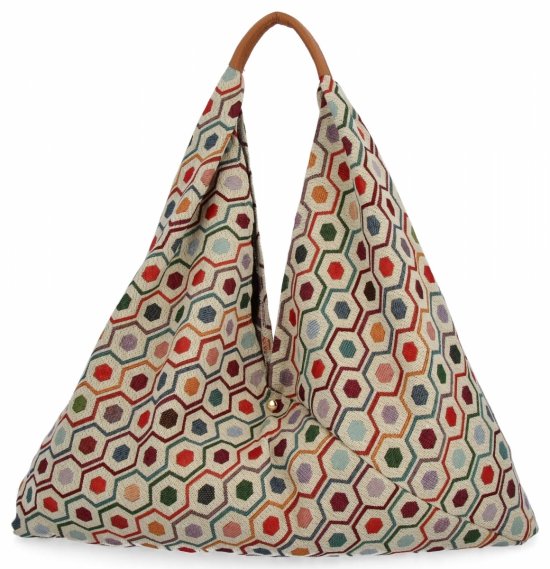 Geantă Italiană Shopper Bag cu Imprimeuri la Modă 835 Multicolor