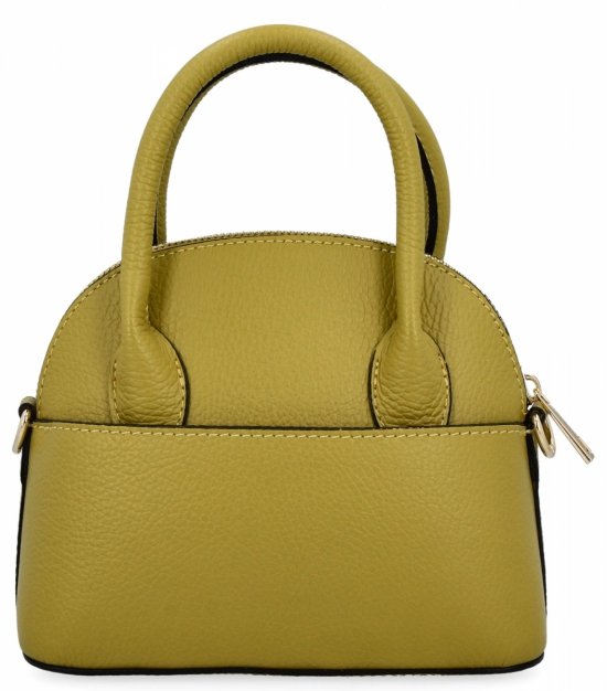 Geantă Mică din Piele Tip Casetă Italiană de Mână 6602 Lime