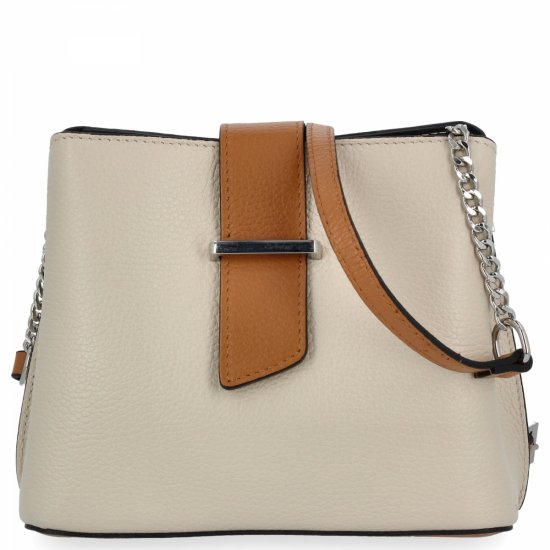 GENȚĂ DIN PIELE tip poștaș Vittoria Gotti bej 671