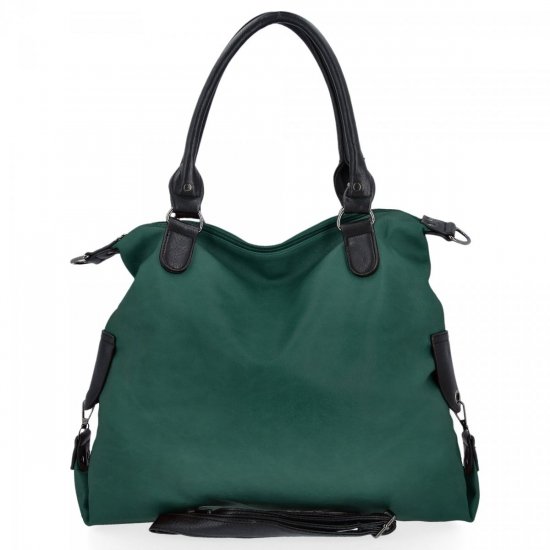 Dámska kabelka shopper bag Hernan fľašková zelená HB0135