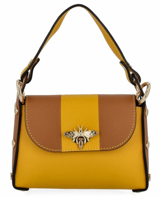 Kožené kabelka listonoška Vittoria Gotti béžová 845-Bzoro