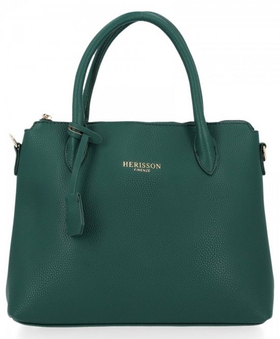 Dámska kabelka kufrík Herisson fľašková zelená 1602A521