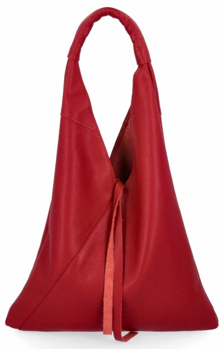 Talianska kožená taška Shopper Bag s malou kozmetickou taštičkou 5820S bordová