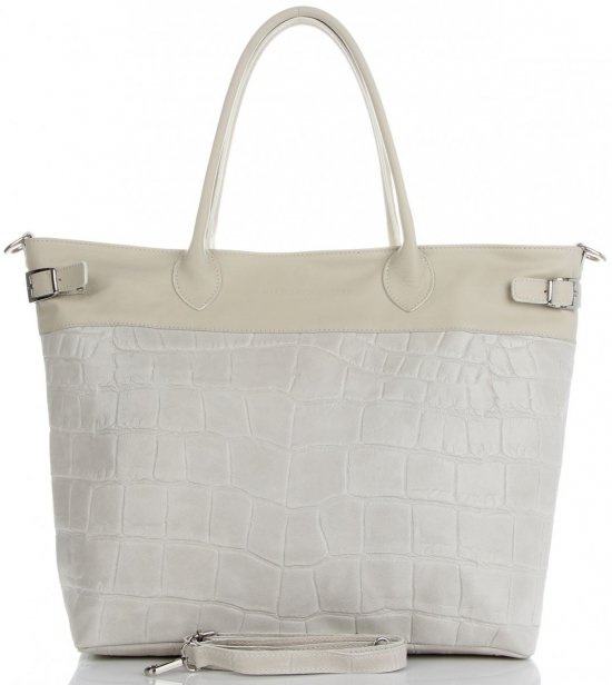 Kožené kabelka shopper bag Vittoria Gotti béžová V691622