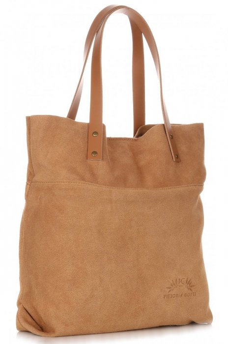 Kožené kabelka shopper bag Vittoria Gotti ryšavá V8267