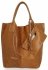 Kožené kabelka shopper bag Genuine Leather zrzavá 555