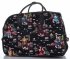 Cestovní taška na kolečkách s výsuvnou teleskopickou rukojetí Or&Mi English Girl Multicolor - černá