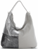 Kožené kabelka shopper bag Genuine Leather světle šedá 5521