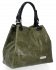 Kožené kabelka shopper bag Vittoria Gotti khaki V692754