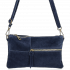 Kožené kabelka listonoška Vittoria Gotti tmavě modrá VPOS8