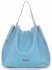 Kožené kabelka shopper bag Vittoria Gotti světle modrá V230