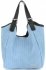 Kožené kabelka shopper bag Vittoria Gotti světle modrá V80050
