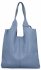 Bőr táska shopper bag Vittoria Gotti kék 165