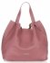 Bőr táska shopper bag Vittoria Gotti piszkos rózsaszín V230