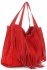 Bőr táska shopper bag Vittoria Gotti piros V6048