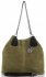 Bőr táska shopper bag Vittoria Gotti zöld V3081