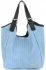 Bőr táska shopper bag Vittoria Gotti égszínkék V80050