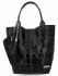 Modne Torebki Skórzane Shopper Bag XL z Etui firmy Vittoria Gotti Czarna