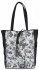 Torebka Damska XL Shopper Bag w Kwiaty firmy Hernan HB0253K Czarna/Szara