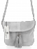 Uniwersalna Listonoszka Skórzana na co dzień w rozmiarze M firmy Vittoria Gotti  Jasno Szara