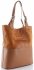 GEANȚĂ DIN PIELE shopper bag Genuine Leather roșcat 216