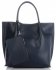 GEANȚĂ DIN PIELE shopper bag Vittoria Gotti bleumarin V355