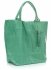 GEANȚĂ DIN PIELE shopper bag Genuine Leather verde 555