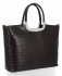 Kožené kabelka kufrík Vittoria Gotti čokoládová VG809