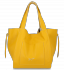 Kožené kabelka univerzálna Vittoria Gotti žltá P29