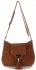 Kožené kabelka listonoška Genuine Leather tmavo modrá 4022