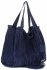 Kožené kabelka shopper bag Vittoria Gotti tmavo modrá V6048