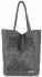 Kožené kabelka shopper bag Vittoria Gotti šedá V577
