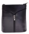 Kožené kabelka listonoška Genuine Leather čierna 208