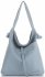 Kožené kabelka shopper bag Vittoria Gotti svetlo modrá V5701
